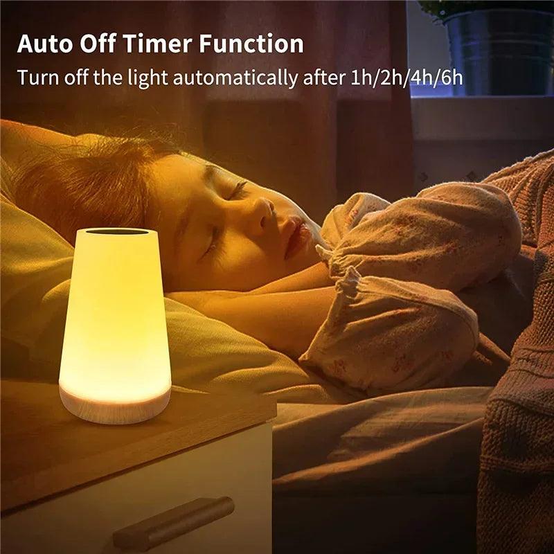 Luminária LED RGB 13 Cores – Toque Sensorial e Controle Remoto