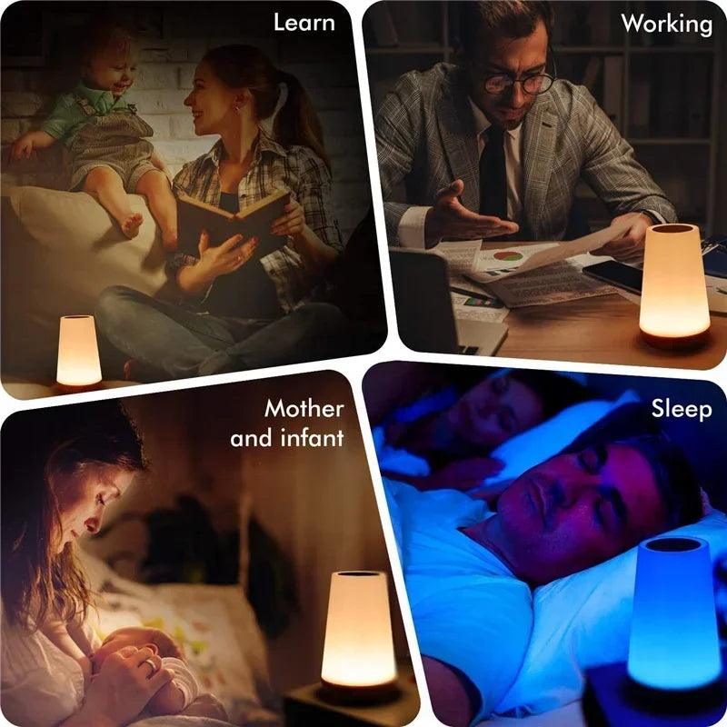 Luminária LED RGB 13 Cores – Toque Sensorial e Controle Remoto
