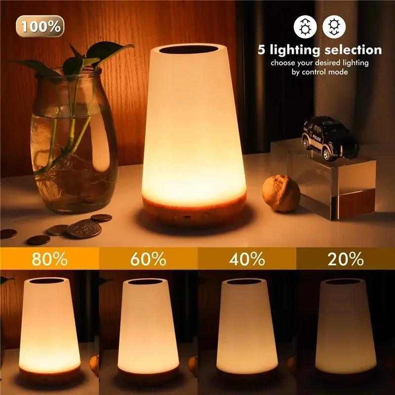 Luminária LED RGB 13 Cores – Toque Sensorial e Controle Remoto