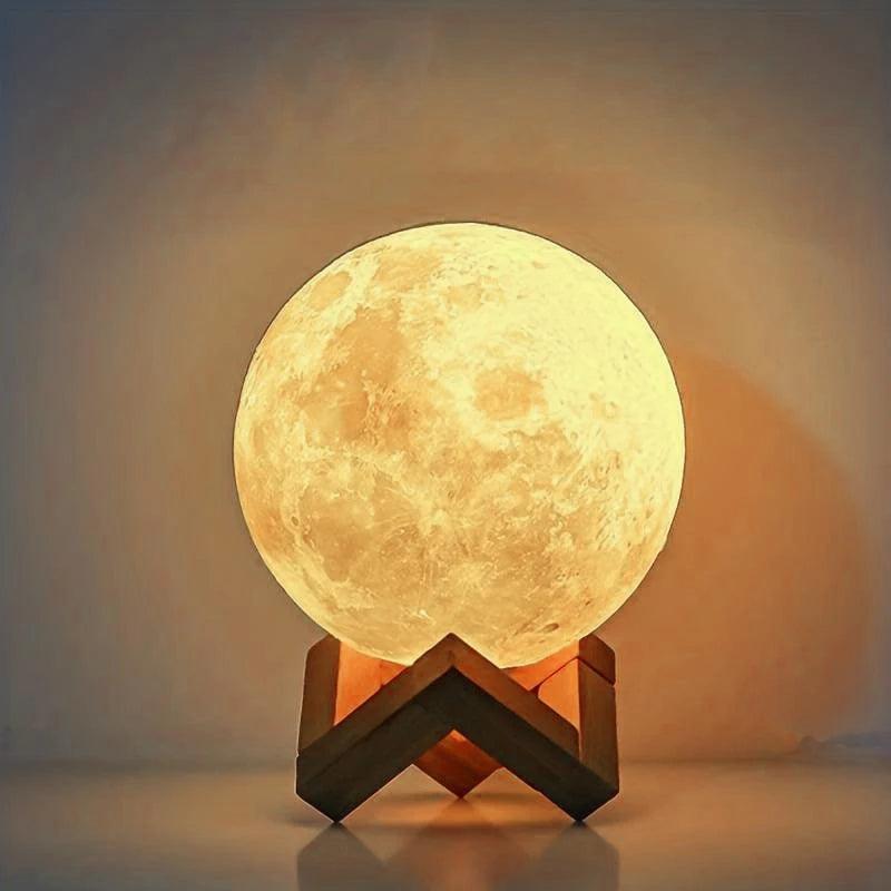 Luminária Lua 3D – Ilumine Seu Espaço com um Toque Cósmico!