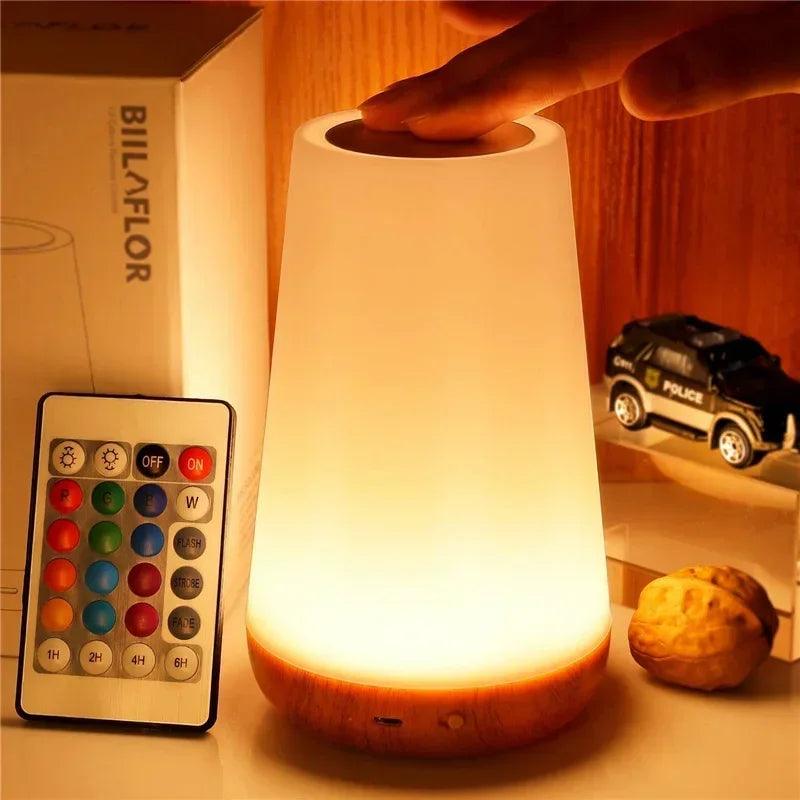 Luminária LED RGB 13 Cores – Toque Sensorial e Controle Remoto