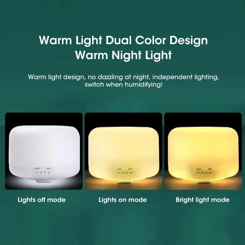 Umidificador de Ar 500ml com Difusor de Aromas – Respire Melhor e Crie um Ambiente Relaxante