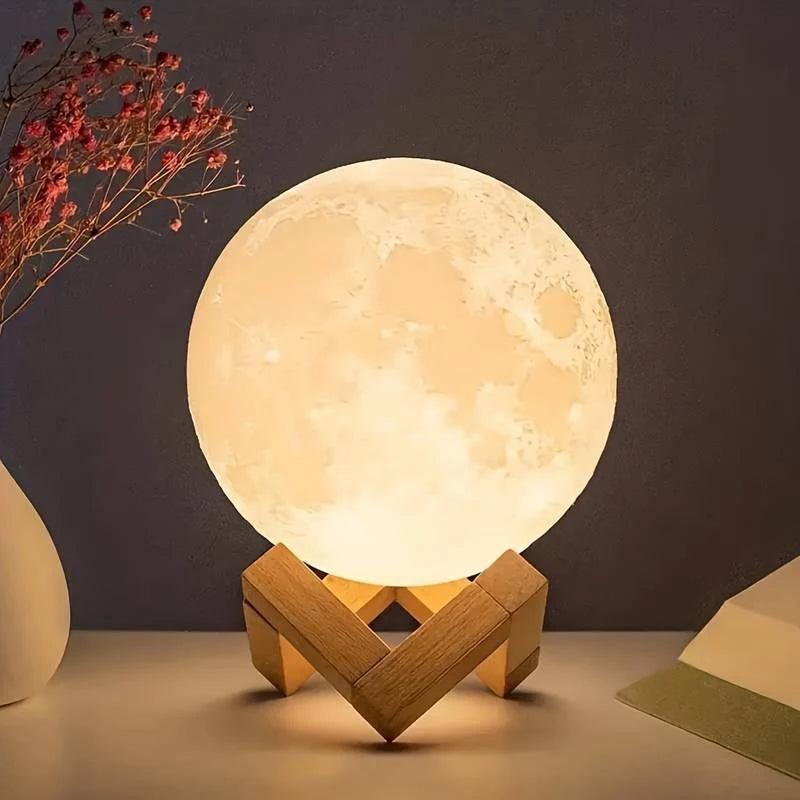 Luminária Lua 3D – Ilumine Seu Espaço com um Toque Cósmico!