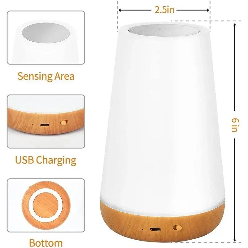 Luminária LED RGB 13 Cores – Toque Sensorial e Controle Remoto