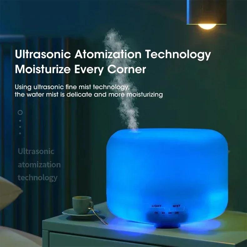 Umidificador de Ar 500ml com Difusor de Aromas – Respire Melhor e Crie um Ambiente Relaxante