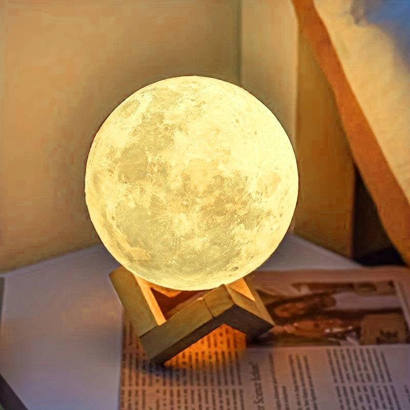 Luminária Lua 3D – Ilumine Seu Espaço com um Toque Cósmico!