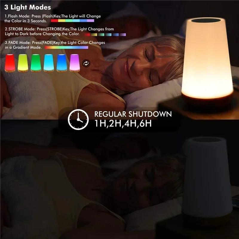 Luminária LED RGB 13 Cores – Toque Sensorial e Controle Remoto