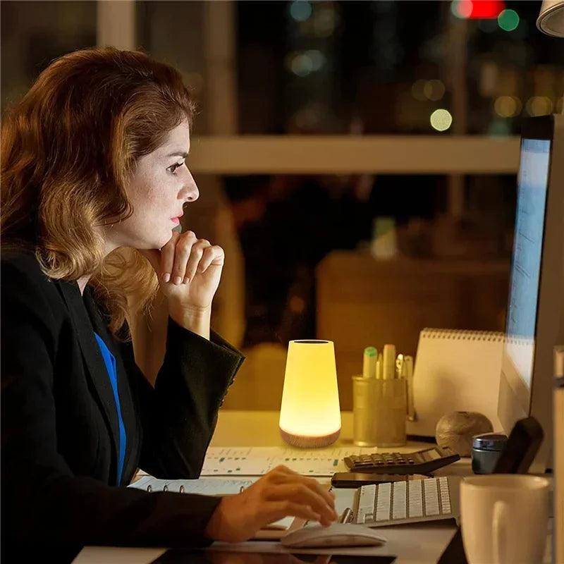 Luminária LED RGB 13 Cores – Toque Sensorial e Controle Remoto